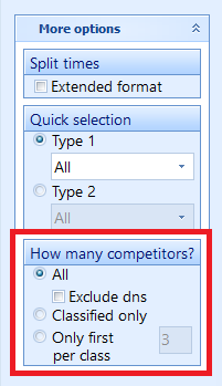 More options settings menu